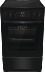 Κουζίνα Gorenje GEC5C40BG με Κεραμικές Εστίες 70lt με Υδρόλυση, Π50εκ, Α, Μαύρη