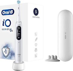 Oral-B Io Series 6s Ηλεκτρική Οδοντόβουρτσα με Αισθητήρα Πίεσης και Θήκη Ταξιδίου Λευκή