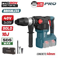 BORMANN Pro BBP5370 Περιστροφικό Σκαπτικό Πιστολέτο Μπαταρίας SDS-MAX Brushless 40V Li-Ion 10J έκδοση SOLO ( 085614 )