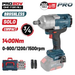 BORMANN Pro BBP5391CA Μπουλονόκλειδο Μπαταρίας Ρυθμιζόμενο Compact Brushless 3/4'' 20V Li-Ion 1400Nm με 2 Καρυδάκια + Βαλίτσα Μεταφοράς έκδοση SOLO ( 085638 )