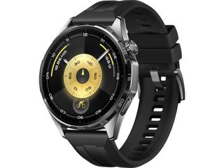 Huawei Watch GT 6 Stainless Steel 46mm Αδιάβροχο με Παλμογράφο (Black)