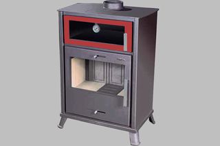 Σόμπα ξύλου Sirios Astros AS-SY-03F καινούργια με φούρνο κόκκινο