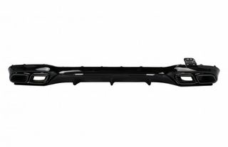 Diffuser Πίσω Προφυλακτήρα Για Mercedes-Benz E-Class W213 16-19 Με Amg Line Προφυλακτήρα Μαύρο Amg 63 Look Με Μαύρες Μπούκες