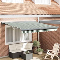 Αναδιπλούμενη τέντα Πράσινο και Λευκό 300 x 250 x 165 εκ. 3330192