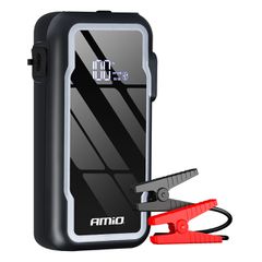 Amio Amio - Φορητός Εκκινητής Μπαταρίας 3 σε 1 τύπου Jump Starter με Φως LED και Powerbank τάση λειτουργίας 12V απόδοσης 12Ah 800-1600A για Επιβατικά Αυτοκίνητα - 1 τεμ. (04678/AM)