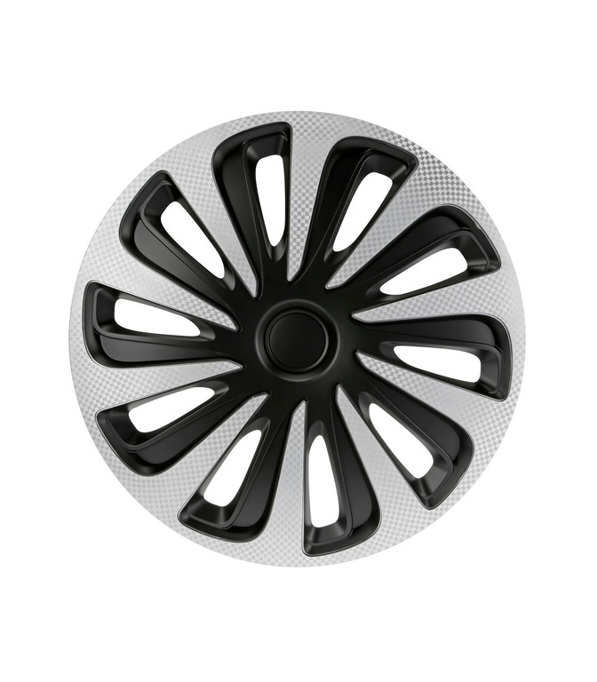 Lampa - Σετ Τάσια Αυτοκινήτου 15’’ Kojin Carbon TECH-ONE από υλικό ABS Ασημί / Μαύρο - 4 TEM (L3147.9)
