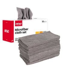 Amio - Σετ Πανιά Μικροϊνών (Microfiber) διαστάσεων 30x30cm με πυκνότητα 210g/m² σε συσκευασία 50 τεμαχίων για Επιβατικά Αυτοκίνη