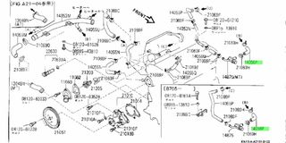 ΣΩΛΗΝΑΣ ΚΟΛΛΑΡΟ ΝΕΡΟΥ NISSAN  SUNNY N13   1405555M03