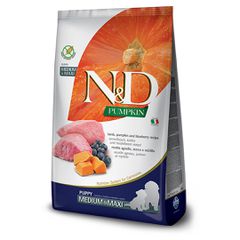 Farmina N Pumpkin Puppy Medium & Maxi 2.5kg Ξηρά Τροφή χωρίς Σιτηρά για Κουτάβια Μεσαίων & Μεγαλόσωμων Φυλών με Αρνί κ