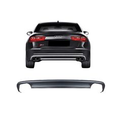 Diffuser Πίσω Προφυλακτήρα Για Audi A6 C7 Pre-Facelift 11-14 Sedan / Avant S6 Από Abs Πλαστικό 1 Τεμάχιο (CAR0019326)