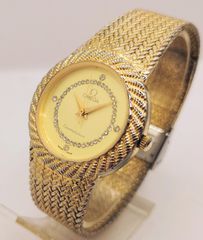 Vintage REPLICA τύπου OMEGA σε χρυσό χρώμα γυναικείο ρολόι quartz Α90116 ΤΙΜΗ 275 ΕΥΡΩ