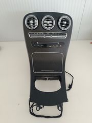 Μαύρης όψης ξύλου black ash wood κεντρική κονσόλα Mercedes-Benz με ambient light εσωτερικό φωτισμό για C-class w205, GLC x253