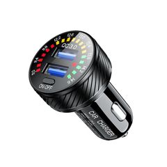 4RIDE Z8-A-2xUSB QC3.0 Φορτιστής Αυτοκινήτου/Μοτοσυκλέτας 18W με Ψηφιακό Βολτόμετρο & Διακόπτη (LAD000315)