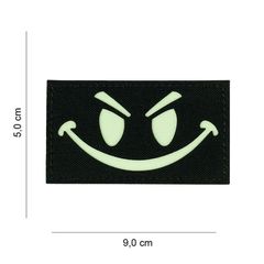 Army Surplus Ραφτό Σήμα ( Φωσφορίζει στο Σκοτάδι ) Laser Cut Evil Smiley patch
