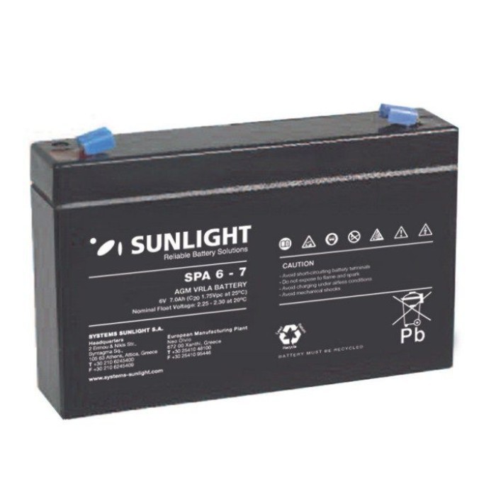 Sunlight Μολύβδου 6V 7A