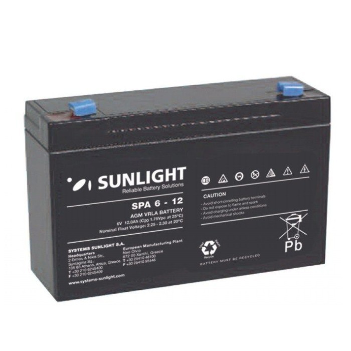 Sunlight Μολύβδου 6V.12A Alarm