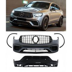 Body Kit Για Mercedes-Benz GLC Coupe Facelift C253 Sport Line (2020+) GLC63Amg Look Με Προφυλακτήρες, Μάσκα, Μπούκες, Προεκτάσεις Φτερών
