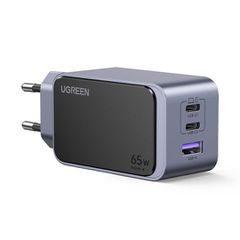 Ugreen Φορτιστής Χωρίς Καλώδιο GaN με USB-A και 2 USB-C 65W Power Delivery / Quick Charge 3.0 Γκρι (Nexode Air X553)