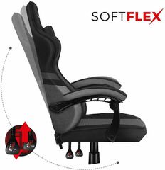 Huzaro Force 4.4 Mesh Υφασμάτινη Καρέκλα Gaming Γκρι