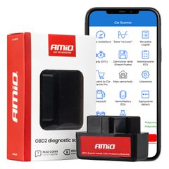 Amio Amio - Διαγνωστικό Αυτοκινήτου OBD 2 τύπου ELM327 Bluetooth Mini τάση λειτουργίας 12V με ασύρματη σύνδεση για Επιβατικά Αυτοκίνητα - 1 τεμ. (04732/AM)