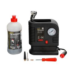 Lampa ΚΟΜΠΡΕΣΕΡ ΑΕΡΑ BASIC TYRE REPAIR KIT ΜΕ ΥΓΡΟ ΕΠΙΣΚΕΥΗΣ ΕΛΑΣΤΙΚΩΝ 500ml ΜΕ ΜΑΝΟΜΕΤΡΟ 12V 300cmΚΑΛΩΔΙΟ LAMPA - 1 Tεμ.