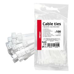 Amio Amio - ΔΕΜΑΤΙΚΑ/ΔΕΤΙΚΑ ΚΑΛΩΔΙΩΝ TIE WRAP (ΤΑΙΡΑΠ) 2.5 x 100mm (ΛΕΥΚΟ) - 100 ΤΕΜ. (04305/AM)