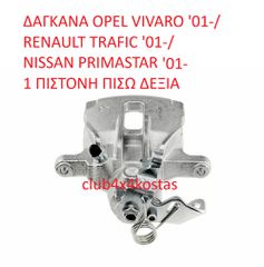 ΔΑΓΚΑΝΑ OPEL VIVARO '01-/ RENAULT TRAFIC '01-/ NISSAN PRIMASTAR '01- 1ΠΙΣΤΟΝΗ ΔΕΞΙΑ (ΜΕ ΦΠΑ)