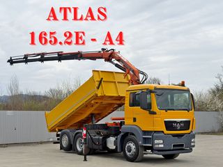 Ανατροπή + Γερανός MAN 2010 TGS 28.360 * ATLAS 165.2E - A4 + ΤΗΛΕΧΕΙΡΙΣΤΗΡΙΟ * 6x4