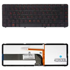 Deutsche Tastatur für Laptop - German Laptop Keyboard για HP Pavilion DV4-3000 DV4-3100 DV4-3200 DV4-4000 DV4-4100 DV4-4200 DM4-3000 670626-041 645595-161 Red Keys DE Backlight Black ( Κωδ.40295DEBL )