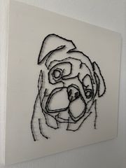 Χειροποίητος πίνακας string art, διαστάσεων 40 × 40 cm