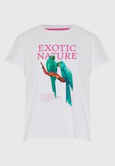 Funky Buddha Γυναικείο Loose T-shirt με Τύπωμα FBL013-135-04