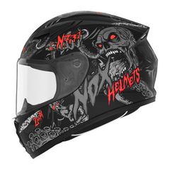 Κράνος Μηχανής Παιδικό Full Face  Nox N731 Zumbi Junior ματ μαύρο/κόκκινο