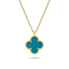 Τυρκουάζ clover χρυσό
