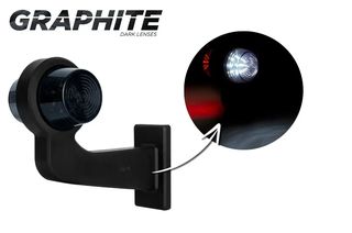 Κερατάκι Φιμέ LED Horpol Graphite Αριστερό Λευκό Κόκκινο