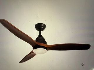 ΑΝΕΜΙΣΤΗΡΑΣ ΟΡΟΦΗΣ ΜΕ ΦΩΣ DIM ΚΑΦΕ ΜΕ 3 ΠΤΕΡΥΓΙΑ ΞΥΛΙΝΑ ΤΗΛΕΧΕΙΡΙΣΤΗΡΙΟ & ΧΡΟΝΟΔΙΑΚΟΠΤΗ LED 18W CCT 2190LM DC 40W Φ1300xΥ510mm