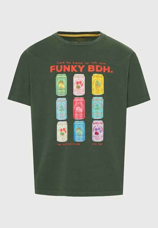 Funky Buddha Ανδρικό Βαμβακερό T-shirt με Τύπωμα FBM013-040-04