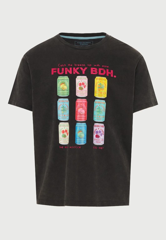 Funky Buddha Ανδρικό Βαμβακερό T-Shirt με Τύπωμα FBM013-040-04