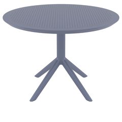 SKY DARK GREY Φ105X74εκ. ΤΡΑΠΕΖΙ ΠΟΛ/ΝΙΟΥ