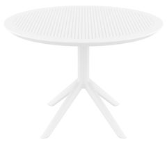 SKY WHITE Φ105X74εκ. ΤΡΑΠΕΖΙ ΠΟΛ/ΝΙΟΥ
