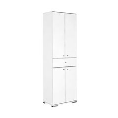 Ντουλάπα ρούχων Diamond Megapap δίφυλλη σε χρώμα λευκό 60x38x187εκ.