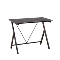 ΓΡΑΦΕΙΟ 100X50X75εκ.ΜΑΥΡΟ MDF/ΜΑΥΡΟ ΜΕΤΑΛΛΙΚΟ