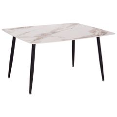 ΤΡΑΠΕΖΙ RAVEN HM18149.04 ΚΕΡΑΜΙΚΟ TOP ΜΕ ΟΨΗ ΛΕΥΚΟ/ΚΑΦΕ ΜΑΡΜΑΡΟ 140x80x74Υεκ.