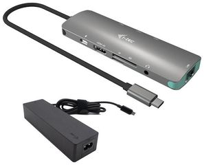 i-tec USB-C Docking Station με HDMI 4K Ασημί (C31NANOLANPD100)
