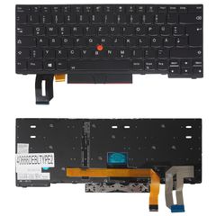 Deutsche Tastatur für Laptop - German Laptop Keyboard για Lenovo Thinkpad E480 20KN 20KQ T490 20N2 20N3 E485 20KU E490 20N8 20N9 L480 20LS 20LT R480 01YP240 01YP320 01YP400 DE Pointer Backlight Black
