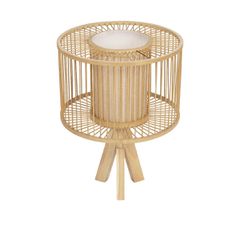 GLOBOSTAR® TULUM 01993 Boho Επιτραπέζιο Φωτιστικό Πορτατίφ με Ντουί 1 x E27 AC 220-240V IP20 - Μπεζ - Μ30 x Π30 x Υ40cm
