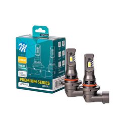 M-Tech - Λάμπες LED HB3 τύπου Premium Smart Next Generation Series με Canbus και CSP3570, τάση λειτουργίας 12V, ισχύ έως 35W, φωτεινότητα έως 5000lm και χρώμα 6000K, για φανάρια με προτζέκτορα - 2 τεμ
