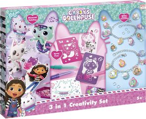 Totum: Gabby's Dollhouse - 3 In 1 Creativity Set Diamond Painting, Βραχιόλια με γκλίτερ και στυλό (TT420366)