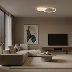 Φωτιστικό Οροφής LED 45W 4500lm 360° AC 220-240V IP20 Ρυθμιζόμενο Λευκό CCT με Χειριστήριο από 2700K έως 6000K Dimmable - Lumileds SMD Chip - Λευκό Ματ - Μ60 x Π40 x Υ7.5cm - 3 Χρόνια Εγγύηση