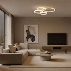Φωτιστικό Οροφής LED 100W 10000lm 360° AC 220-240V IP20 Ρυθμιζόμενο Λευκό CCT με Χειριστήριο από 2700K έως 6000K Dimmable - Lumileds SMD Chip - Λευκό Ματ - Μ70 x Π40 x Υ16cm - 3 Χρόνια Εγγύηση