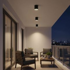 Φωτιστικό Downlight Σποτ για Λάμπα MR16 με Ντουί GU10 AC 220-240V Αδιάβροχο IP65 - Μαύρο Ματ - Μ9 x Π9 x Υ9cm
